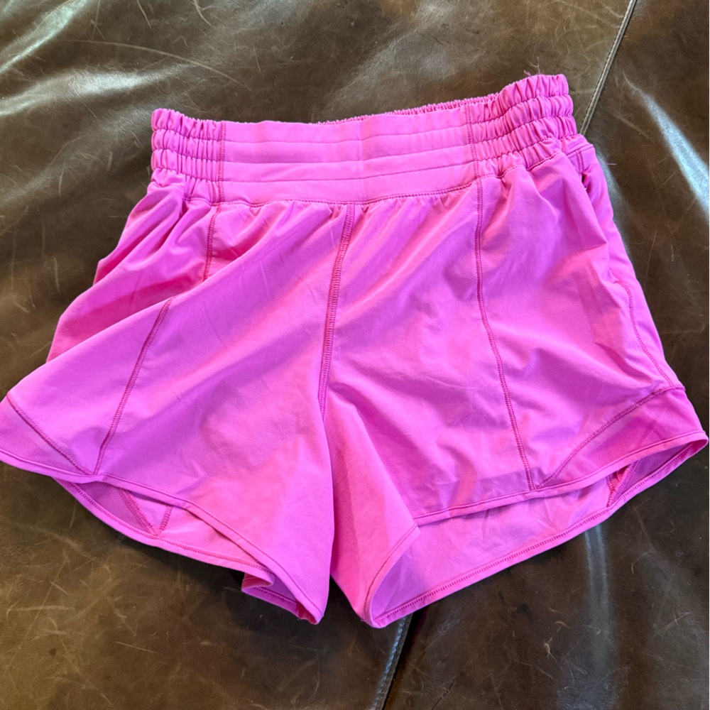 Pink lululemon shorts 4